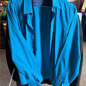 Robert Graham Vibrant Teal Dress Shirt
